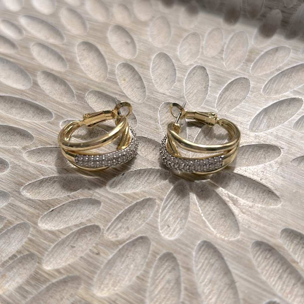 Gold and Silver Hoop Earrings